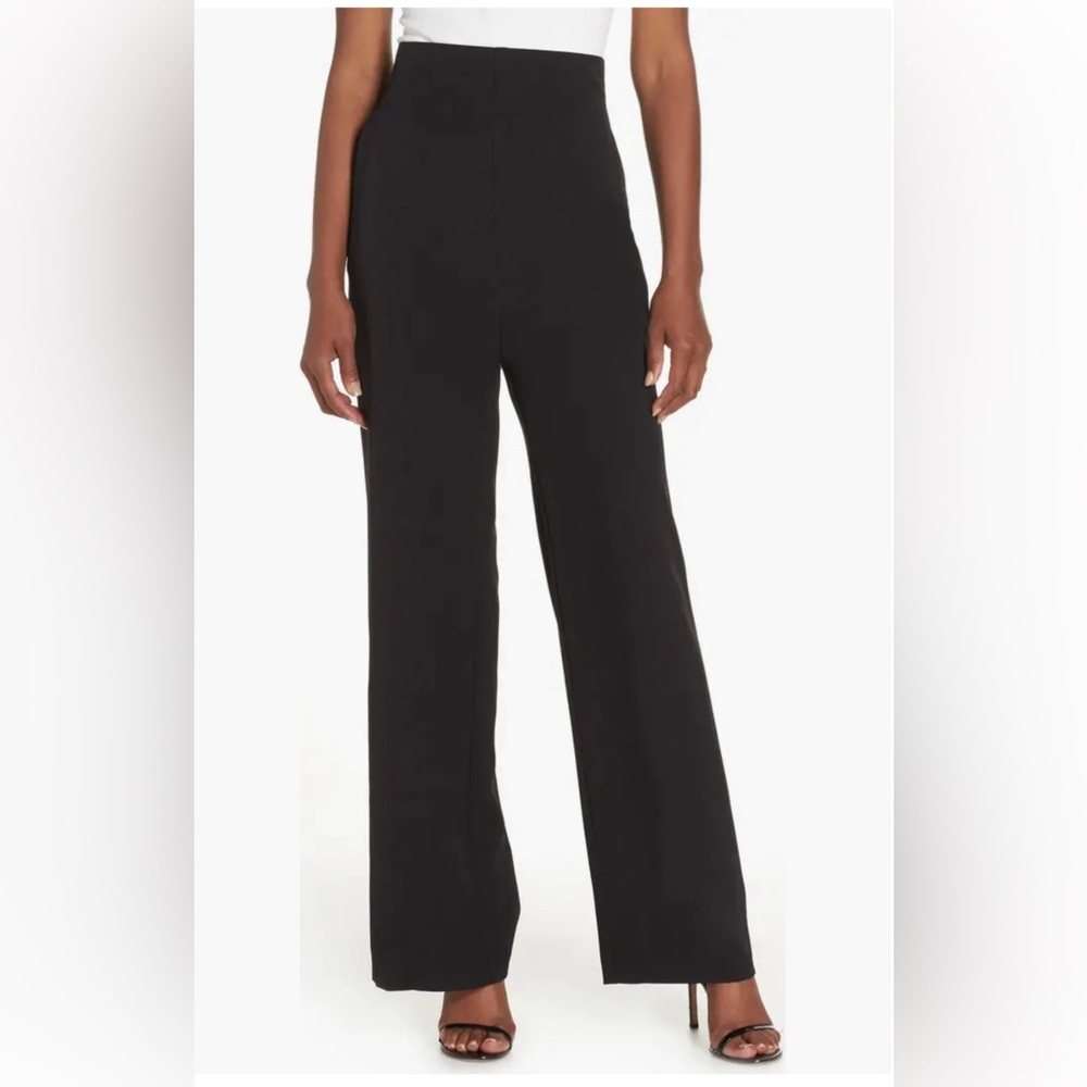 Eliza J • Black High Waist Straight Leg Dress Pants • Size 8